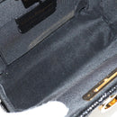 Salvatore Ferragamo Chain Gancini Shoulder Bag Rattan Black Gold Auth 154910V-16