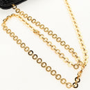 Salvatore Ferragamo Chain Gancini Shoulder Bag Rattan Black Gold Auth 154910V-8