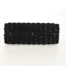 Salvatore Ferragamo Chain Gancini Shoulder Bag Rattan Black Gold Auth 154910V-9