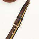 Salvatore Ferragamo Gancini Small Sofia Bag Leather 2way Brown Gold Auth 154911V-10