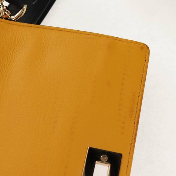 Salvatore Ferragamo Gancini Small Sofia Bag Leather 2way Brown Gold Auth 154911V