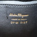 Salvatore Ferragamo Gancini Small Sofia Bag Leather 2way Brown Gold Auth 154911V-27