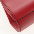 GUCCI Bamboo Nymphia Small Hand Bag Leather 2way Red Gold 453767 Auth 154912V-16