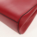 GUCCI Bamboo Nymphia Small Hand Bag Leather 2way Red Gold 453767 Auth 154912V-17