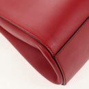 GUCCI Bamboo Nymphia Small Hand Bag Leather 2way Red Gold 453767 Auth 154912V-18