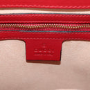GUCCI Bamboo Nymphia Small Hand Bag Leather 2way Red Gold 453767 Auth 154912V-21