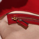 GUCCI Bamboo Nymphia Small Hand Bag Leather 2way Red Gold 453767 Auth 154912V-24