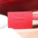 GUCCI Bamboo Nymphia Small Hand Bag Leather 2way Red Gold 453767 Auth 154912V-11