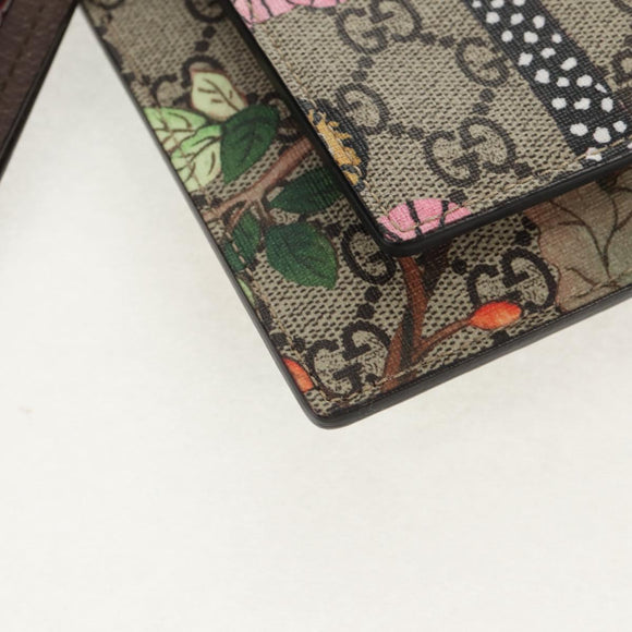 GUCCI GG Supreme Bengal Tiger Flower Bag PVC Beige Gold 454111 Auth 154913SAM