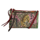 GUCCI GG Supreme Bengal Tiger Flower Bag PVC Beige Gold 454111 Auth 154913SAM-1