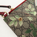 GUCCI GG Supreme Bengal Tiger Flower Bag PVC Beige Gold 454111 Auth 154913SAM-25