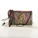 GUCCI GG Supreme Bengal Tiger Flower Bag PVC Beige Gold 454111 Auth 154913SAM-12