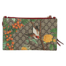 GUCCI GG Supreme Bengal Tiger Flower Bag PVC Beige Gold 454111 Auth 154913SAM-3