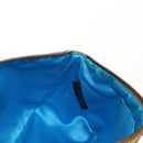 FENDI Zucchino Canvas Shoulder Bag Gold Auth 154915SAM-20