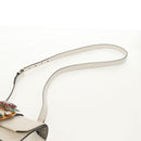 Miu Miu Mew Lady Shoulder Bag Leather White Gold Auth 154916V-15