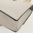 Miu Miu Mew Lady Shoulder Bag Leather White Gold Auth 154916V-19