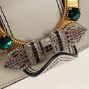 Miu Miu Mew Lady Shoulder Bag Leather White Gold Auth 154916V-22