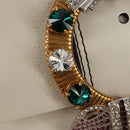 Miu Miu Mew Lady Shoulder Bag Leather White Gold Auth 154916V-24