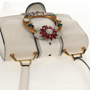 Miu Miu Mew Lady Umhängetasche Leder Weiß Gold Original 154916V-7