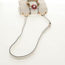 Miu Miu Mew Lady Umhängetasche Leder Weiß Gold Original 154916V-8