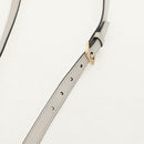 Miu Miu Mew Lady Shoulder Bag Leather White Gold Auth 154916V-14