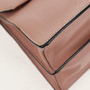 Miu Miu Mew Lady Hand Bag Leather 2way Pink Gold Auth 154917V-20