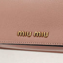 Miu Miu Mew Lady Hand Bag Leather 2way Pink Gold Auth 154917V-24