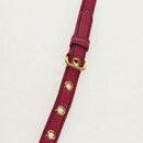 Miu Miu Madras Hand Bag Leather 2way Pink Gold Auth 154918V-15