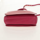 Miu Miu Madras Hand Bag Leather 2way Pink Gold Auth 154918V-5