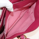 Miu Miu Madras Hand Bag Leather 2way Pink Gold Auth 154918V-25