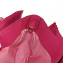 Miu Miu Madras Hand Bag Leather 2way Pink Gold Auth 154918V-26