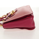 Miu Miu Madras Hand Bag Leather 2way Pink Gold Auth 154918V-3