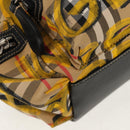 BURBERRY Nova Check Graffiti Backpack Canvas Beige Auth 154919V-14