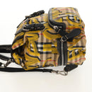 BURBERRY Nova Check Graffiti Backpack Canvas Beige Auth 154919V-4
