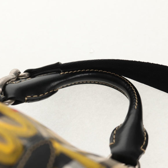 BURBERRY Nova Check Graffiti Backpack Canvas Beige Auth 154919V