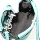 FENDI Micro Peek A Boo Hand Bag Leather 2way Turquoise Blue Silver Auth 154920V-11