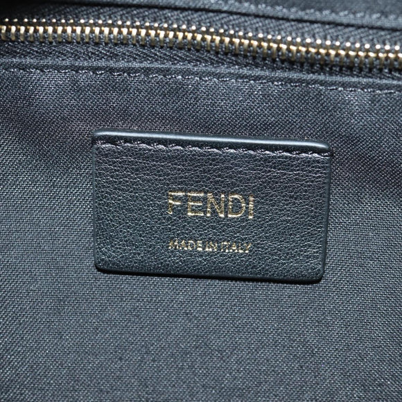 FENDI Zucca Canvas Zainomini Backpack Brown Black gold Auth 154921SAM