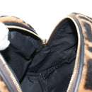 FENDI Zucca Canvas Zainomini Backpack Brown Black gold Auth 154921SAM-20