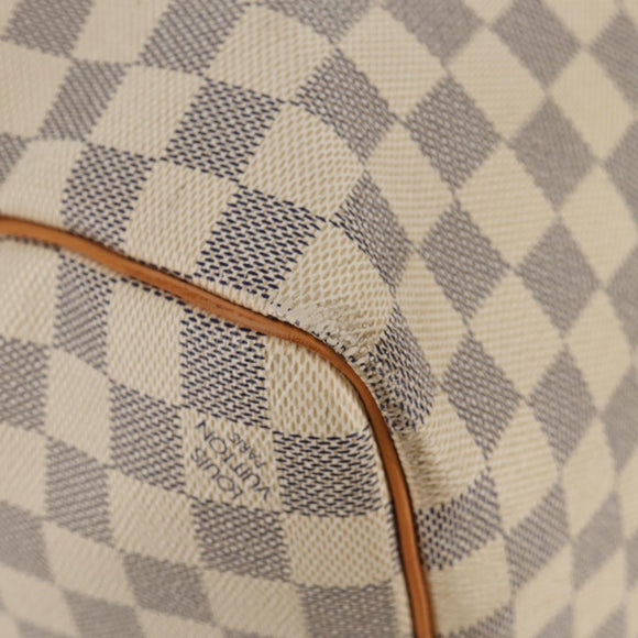 LOUIS VUITTON Damier Azur Keepall 50 Boston Bag N41430 LV Auth 154925V