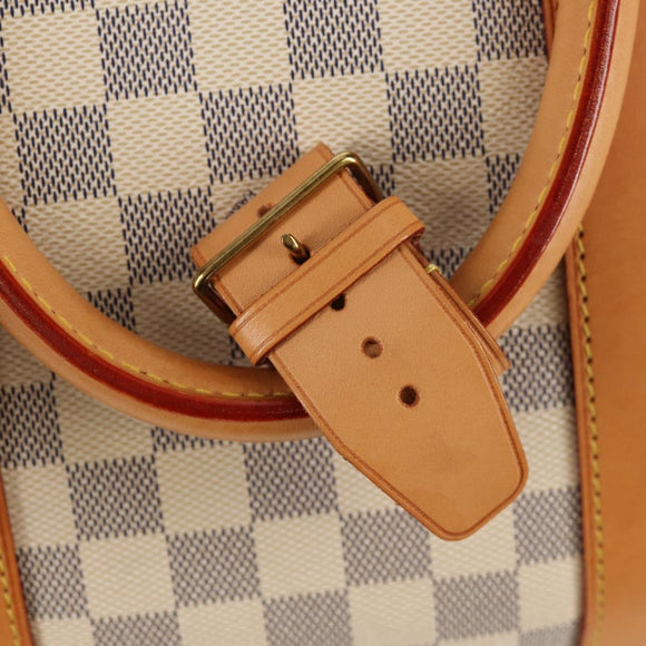 LOUIS VUITTON Damier Azur Keepall 50 Boston Bag N41430 LV Auth 154925V