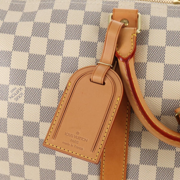 LOUIS VUITTON Damier Azur Keepall 50 Boston Bag N41430 LV Auth 154925V