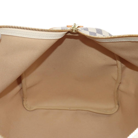 LOUIS VUITTON Damier Azur Keepall 50 Boston Bag N41430 LV Auth 154925V