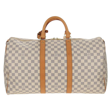 LOUIS VUITTON Damier Azur Keepall 50 Boston Bag N41430 LV Auth 154925V - 0