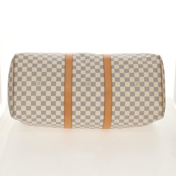 LOUIS VUITTON Damier Azur Keepall 50 Boston Bag N41430 LV Auth 154925V