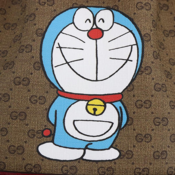 GUCCI Micro GG Supreme Doraemon Mini Bucket Bag PVC Beige 647801 Auth 154926SAM