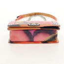 CHANEL Boy Chanel Medium Chain Bag Lamb Skin Orange Silver CC Auth 154930V-5