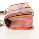 CHANEL Boy Chanel Medium Chain Bag Lamb Skin Orange Silver CC Auth 154930V-3