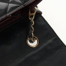 CHANEL Matelasse Chain Diana Bag Patent leather Black Gold CC Auth 154931V-19