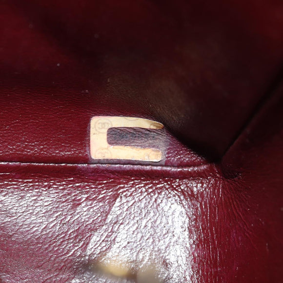 CHANEL Matelasse Chain Diana Bag Patent leather Black Gold CC Auth 154931V