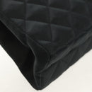 CHANEL Matelasse Chain Shoulder Bag Satin Black Gold CC Auth 154932SAV-13